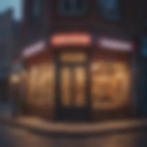 A small business storefront showcasing vibrant signage and inviting atmosphere.