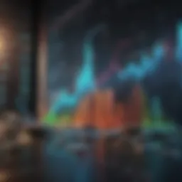 Abstract financial data visualization