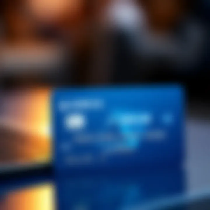 Close-up of the Amex Blue Delta SkyMiles Card showcasing its design