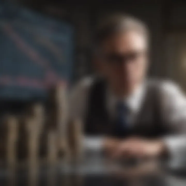 Investor analyzing financial data