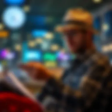 Traveler analyzing credit card rewards