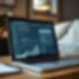 Digital survey interface on a laptop screen