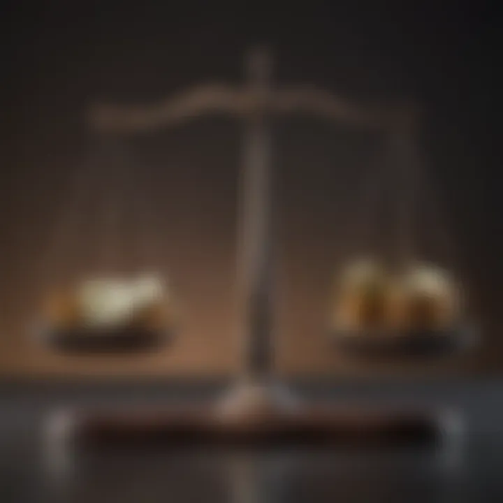 Illustration of a scale balancing single and joint financial goals
