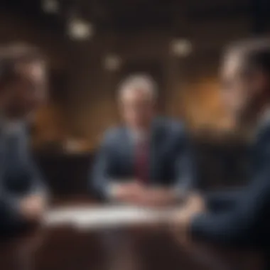 Strategic Financial Conversations Diverse group of professionals discussing financial strategies