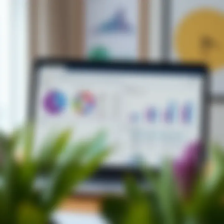 Visual Representation of Family Budgeting Tools Visual representation of family budgeting tools with charts and graphs.