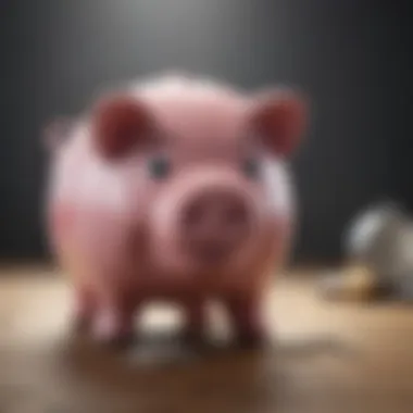 Financial Strain Broken piggy bank symbolizing financial strain