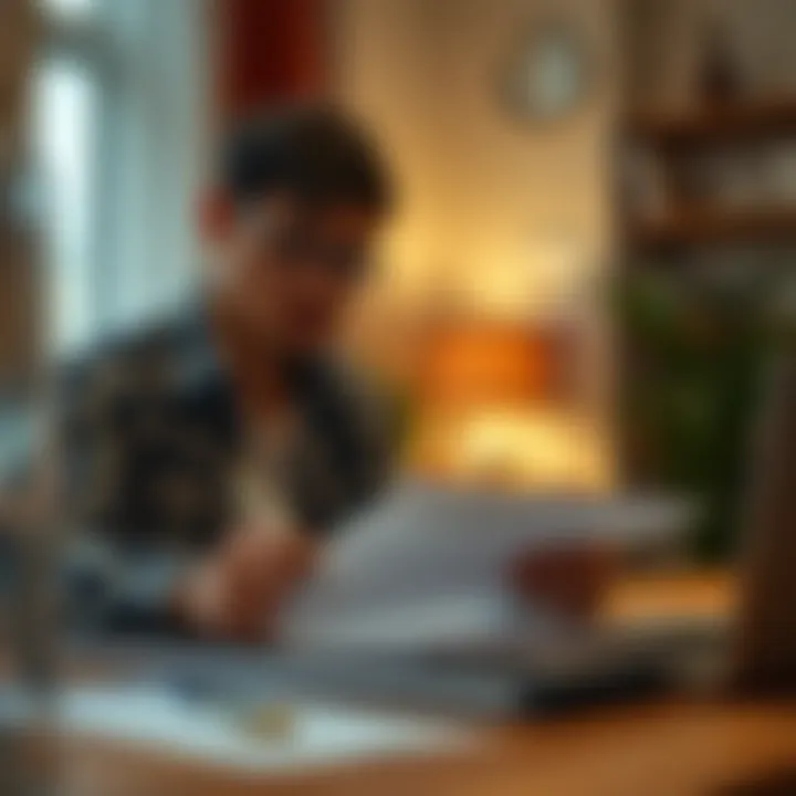 Budget Planning for Financial Management A person making a budget plan to manage finances