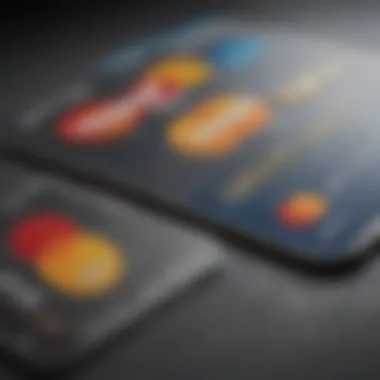 Digital comparison of Visa and Mastercard logos