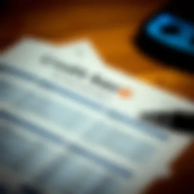 Close-up of a credit score report