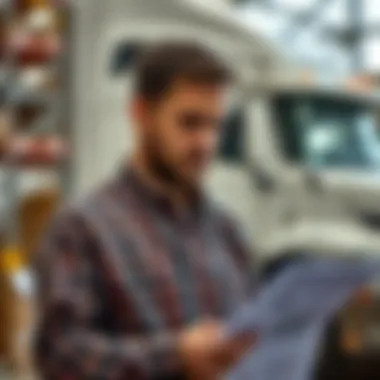 Logistics professional analyzing a financing plan