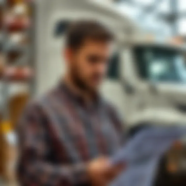 Logistics professional analyzing a financing plan