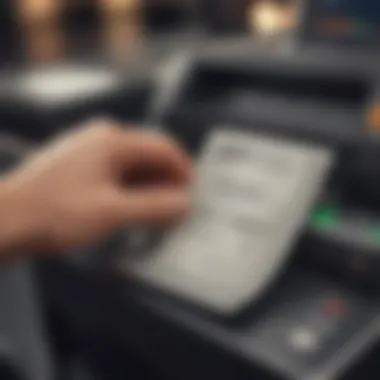 Scanning Checks for Mobile Deposits Close-up of a check being scanned