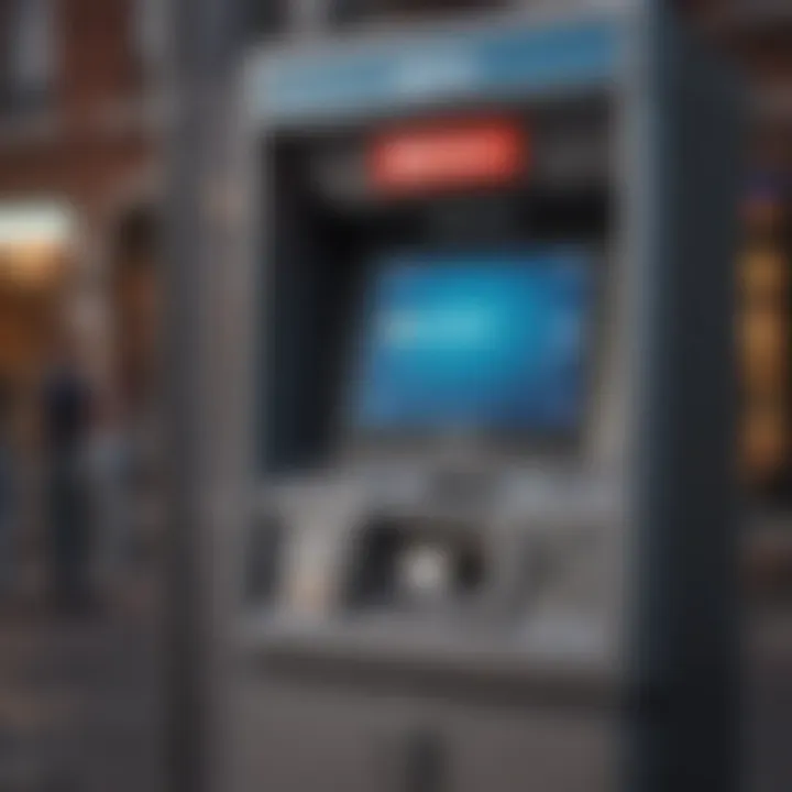 ATM screen providing balance inquiry option