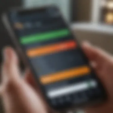 Illustration of a smartphone screen showing stock options on the Fidelity app