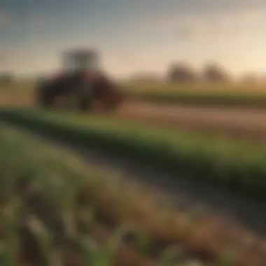 Agricultural Sector Impact on Interest Rates Cornfield in rural Iowa