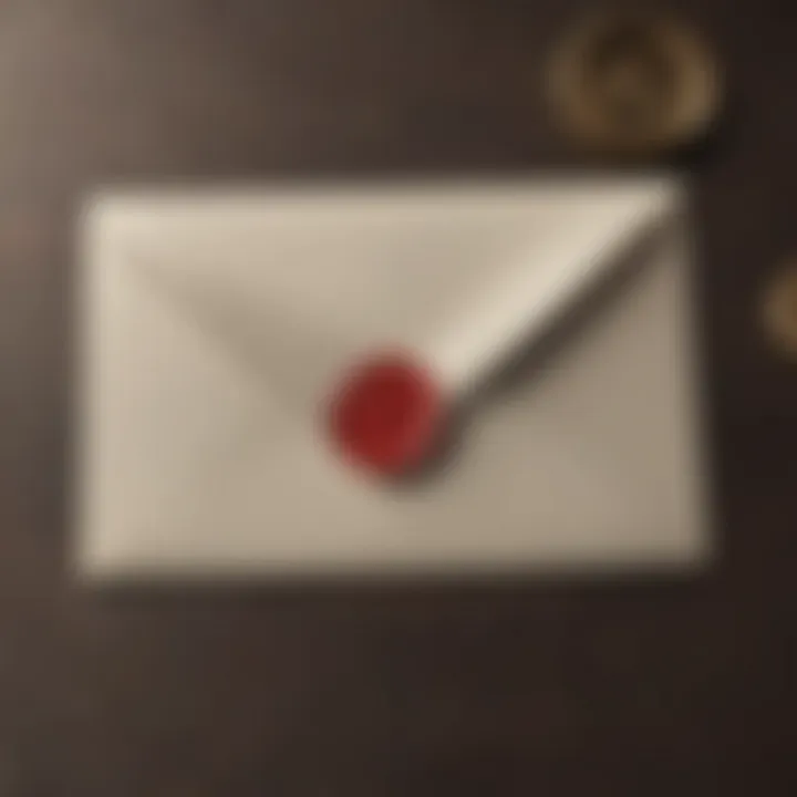 Classy envelope with wax seal