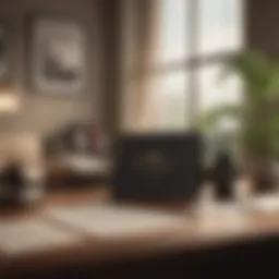 Elegant thank you letter on a desk