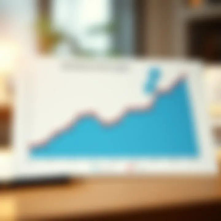 Graphical representation of spending trends over time