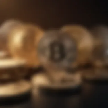 Variety of Digital Currencies Diverse cryptocurrency coins displayed