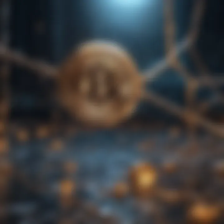 Intricate blockchain network illustration
