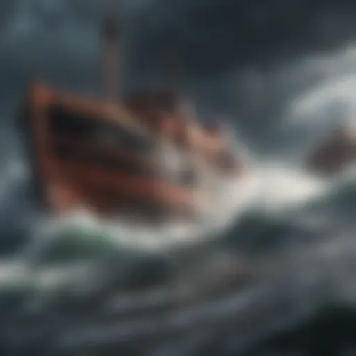 Illustration depicting market volatility as a turbulent storm