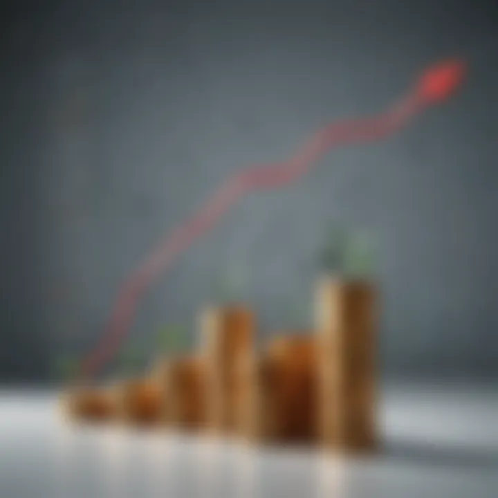 Illustration of savings growth chart