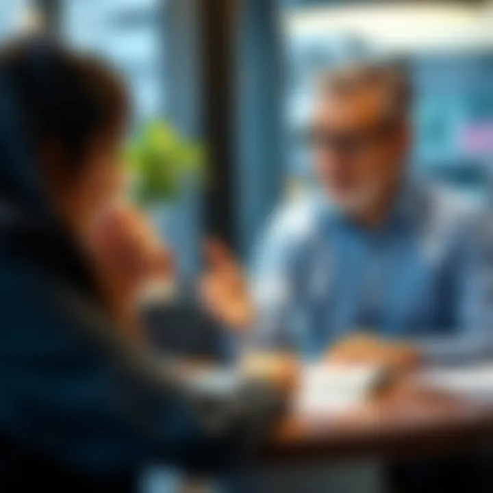 A financial advisor discussing with a client