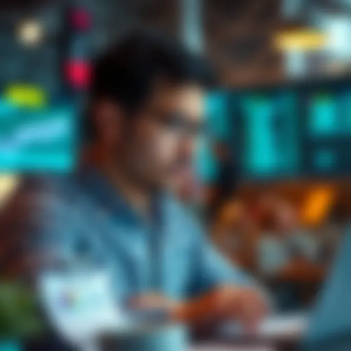 Analyzing Credit Report Data Illustration of a consumer analyzing credit report data