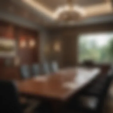 Sophisticated Setting for Loan Application Meeting Elegant Business Meeting Room