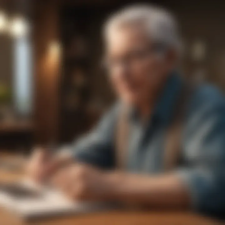 Senior citizen benefiting from personalized bill payment service