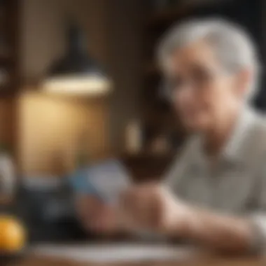 Seamless Financial Transactions Elderly person enjoying stress-free bill payment process