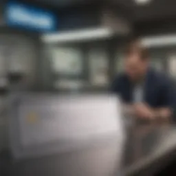 Illustration of precision in endorsing a check at Chase Bank