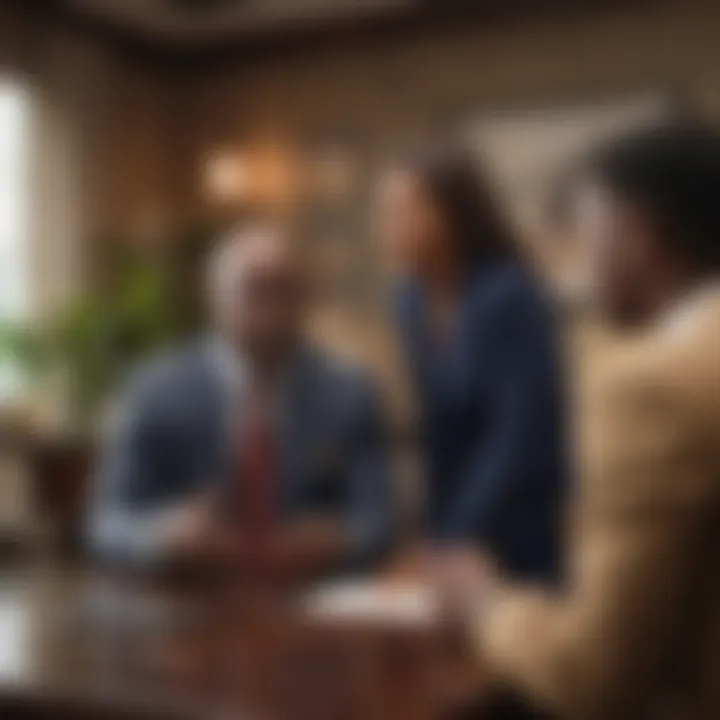 A financial advisor discussing investment strategies with a client in a comfortable environment.