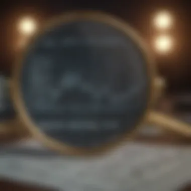 Analyzing Interest Rates A magnifying glass focusing on interest rates chart