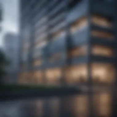 Innovative Banking Headquarters A modern banking headquarters symbolizing financial growth