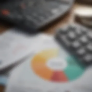 Financial Planning and Analysis A calculator and charts representing financial planning.