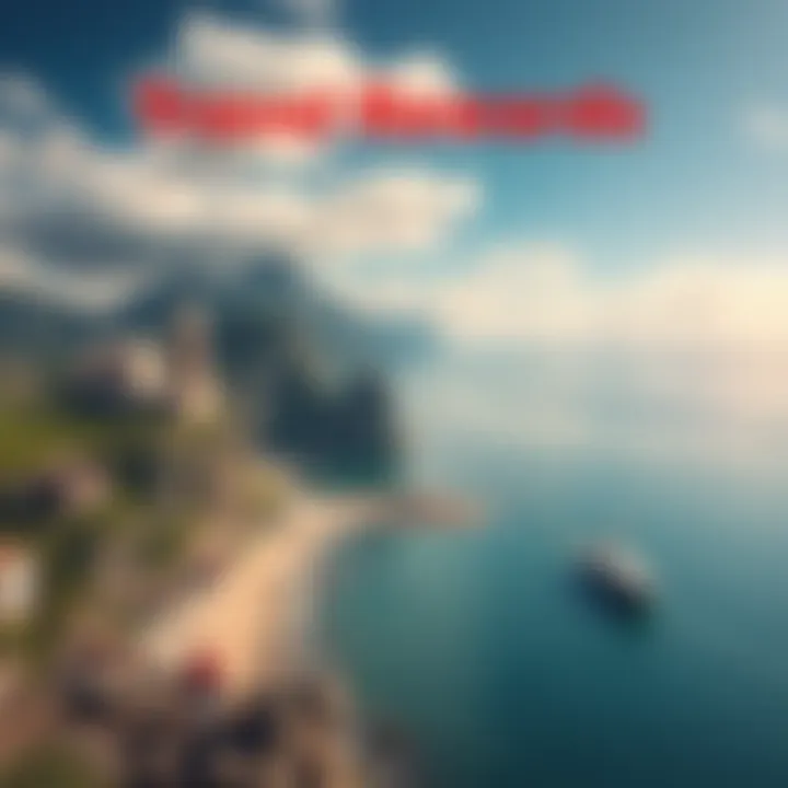 Travel rewards benefits illustrated with scenic destinations