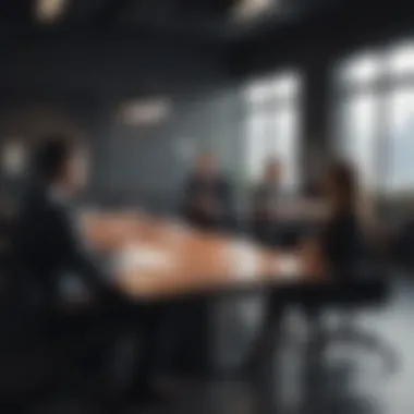 Collaboration in High-Paying Careers A group discussion in a modern office setting