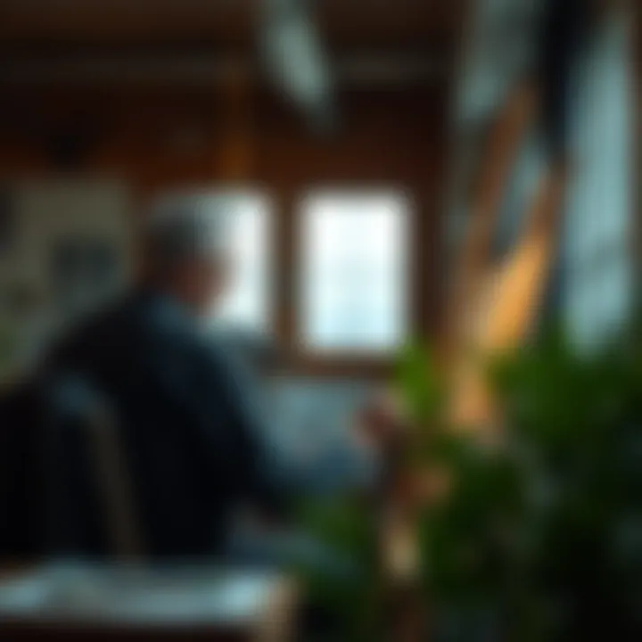 An artist painting in solitude, immersed in creativity