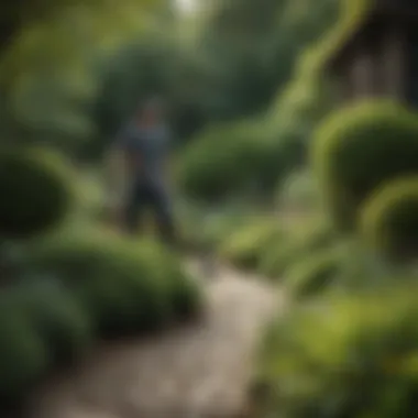 Meticulous Garden Maintenance Meticulous care and maintenance of garden greenery