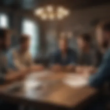 Collaborative Team Environment A group discussion in a casual team meeting