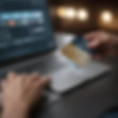 Researching Credit Options for Better Scores A person reviewing credit card offers on a laptop