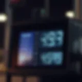 A digital screen displaying gas prices