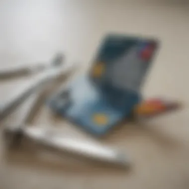 Credit card with dental tools