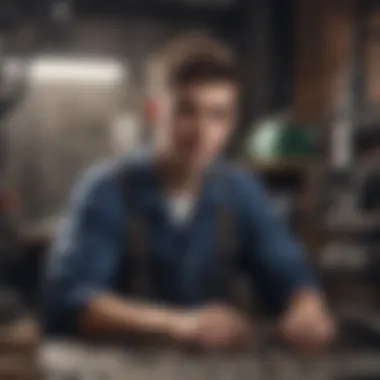 Skill Development in Early Employment A teenager learning valuable skills at a first job