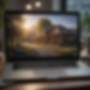 Harnessing Digital Marketing for Home Ventures A laptop displaying digital marketing strategies, highlighting online business growth
