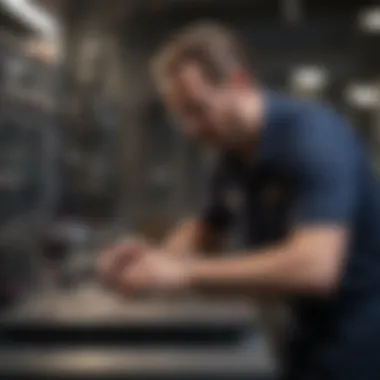 Mastering the Craft: Installation Technician at Work Skilled technician working on installation equipment