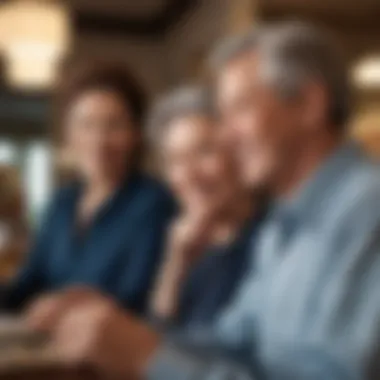 Finding Joy in JDate Profiles Senior man and woman smiling while browsing JDate profiles