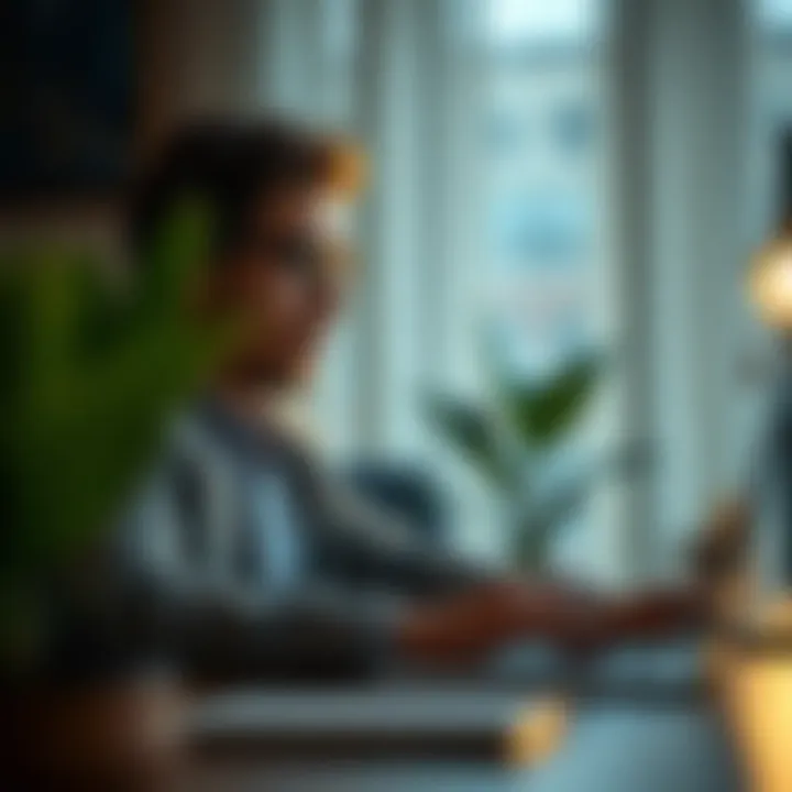 A person engaging in online communication