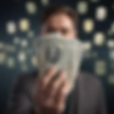 Global currency exchange Person holding various world currencies
